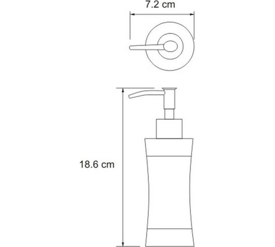 Дозатор для жидкого мыла WasserKRAFT Wern K-7599