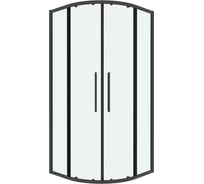 Душевое ограждение Grossman Cosmo 100*100*195 мм, полукруг, раздвижное, графит сатин, стекло прозрачное 301.K33.02.1010.42.00