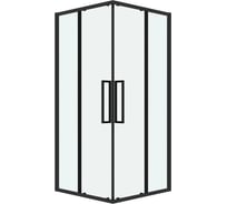 Душевое ограждение Grossman Cosmo 100х100х195 см, квадрат, раздвижное, черный матовый, стекло прозрачное 300.K33.02.1010.21.00