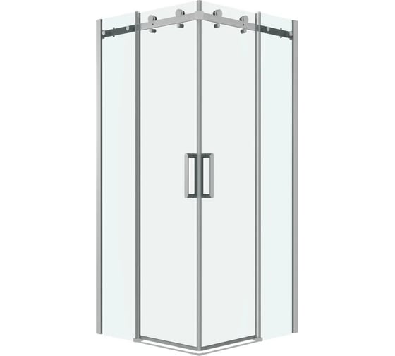 Душевое ограждение Grossman Classic 100х100х195 см, квадрат, раздвижное, хром, стекло прозрачное, 2 места 300.K33.04.1010.10.00