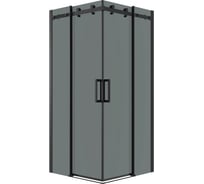 Душевое ограждение Grossman Classic 100х100х195 см, квадрат, раздвижное, черный матовый, стекло тонированное, 2 места 300.K33.04.1010.21.10