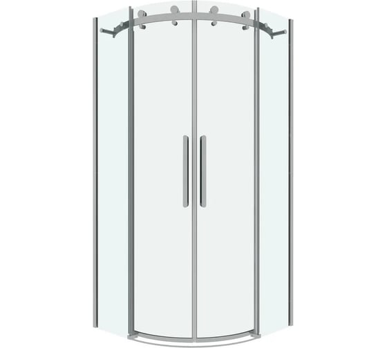 Душевое ограждение Grossman Classic 100х100х195 см, полукруг, раздвижное, хром, стекло прозрачное 301.K33.04.1010.10.00 1