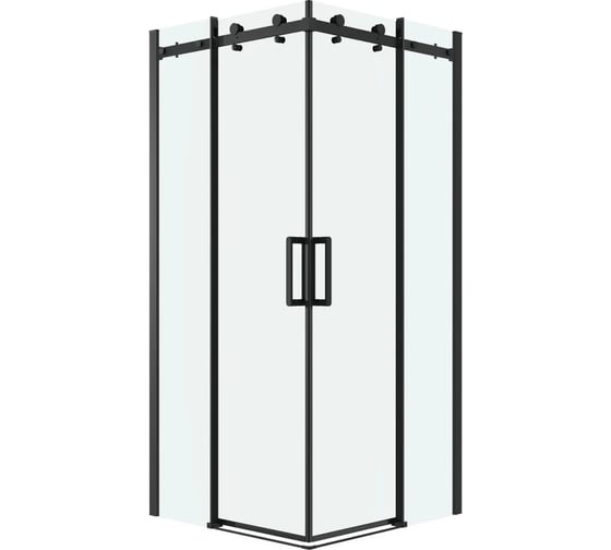 Душевое ограждение Grossman Classic 90х90х195 см, квадрат, раздвижное, черный матовый, стекло прозрачное, 2 места 300.K33.04.9090.21.00 1