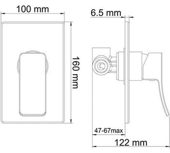 Смеситель для душа WasserKRAFT Exter 1651
