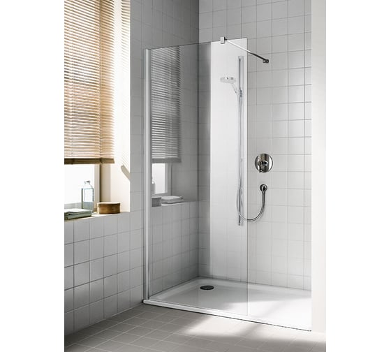 Отдельностоящая стенка KERMI CADA XS 785-810/2000, стекло прозрачное ESG Clean CK TWF 08020 VPK 00000038963