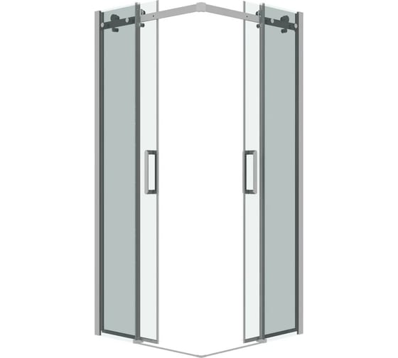 Душевое ограждение Grossman Classic 90х90х195 см, квадрат, раздвижное, хром, стекло прозрачное, 2 места 300.K33.04.9090.10.00