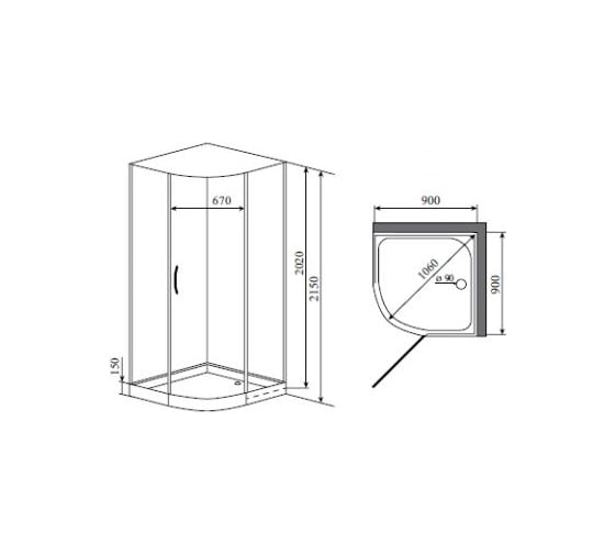 Душевая кабина TIMO Premium ARMO 9090215 H-506