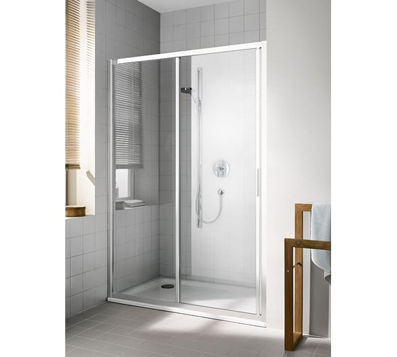 Двустворчатая раздвижная дверь KERMI CADA XS 1170-1210/2000, с панелью слева, ESG Clean CK G2L 12020 VPK 00000040141