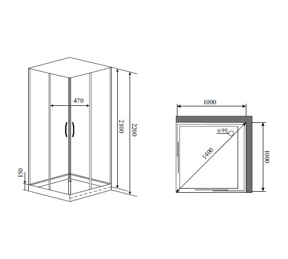 Душевая кабина TIMO Premium NURA 100100220 H-516