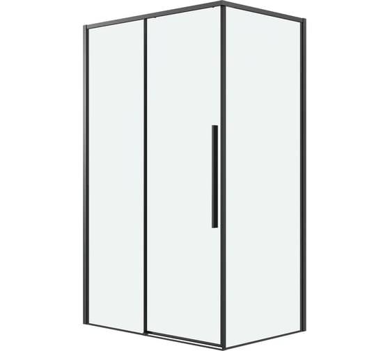 Боковая стенка Grossman Galaxy 70*195 см, черный матовый, стекло прозрачное, 1 место 200.K33.01.70.21.00