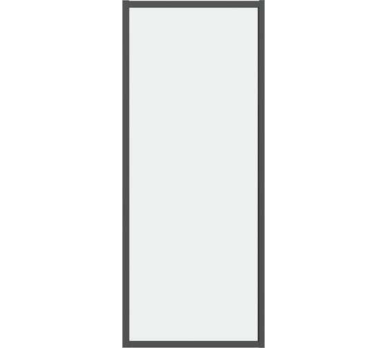 Боковая стенка Grossman Style 80*195 см, черный матовый, стекло прозрачное, 1 место 200.K33.05.80.21.00 1