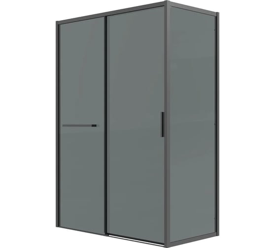 Боковая стенка Grossman Style 90*195 см, черный матовый, стекло тонированное, 1 место 200.K33.05.90.21.10