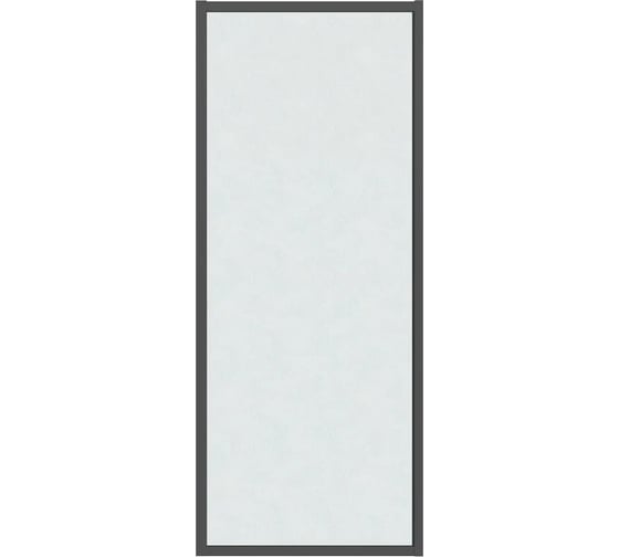 Боковая стенка Grossman Style 90*195 см, черный матовый, стекло шиншилла, 1 место 200.K33.05.90.21.02