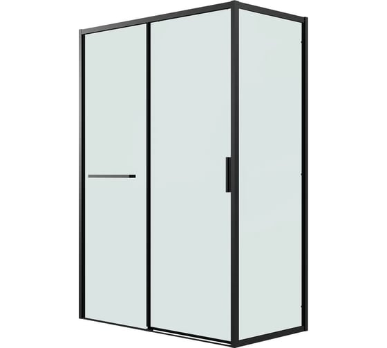 Боковая стенка Grossman Style 90*195 см, черный матовый, стекло прозрачное, 1 место 200.K33.05.90.21.00