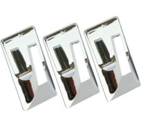 Крючки Kleber пластик на липкой ленте 5 см, хром 3 шт. KLE-SG002