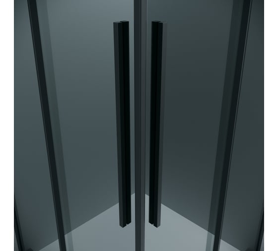 Душевое ограждение Grossman Galaxy (100х100х195) квадрат, раздвижные, черн. мат, стекло тонированное 300.K33.01.1010.21.10