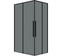 Душевое ограждение Grossman Galaxy (90х70х195) прямоугольный, раздвижные, черн. мат, стекло тонированное 300.K33.01.9070.21.10