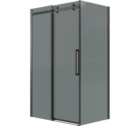 Боковая стенка Grossman Classic 90*195 см, черный матовый, стекло тонированное, 1 место 200.K33.04.90.21.10