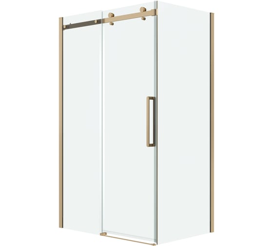 Боковая стенка Grossman Classic 90*195 см, золото сатин, стекло прозрачное, 1 место 200.K33.04.90.32.00