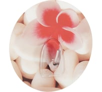 Крючок Kleber на силиконе Цветок розовый kle-hm027