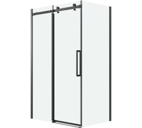 Боковая стенка Grossman Classic 80*195 см, черный матовый, стекло прозрачное, 1 место 200.K33.04.80.21.00