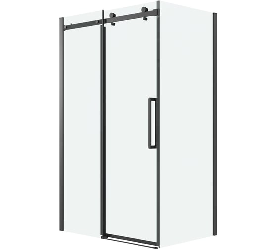 Боковая стенка Grossman Classic 80*195 см, черный матовый, стекло прозрачное, 1 место 200.K33.04.80.21.00 1