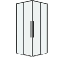 Душевое ограждение Grossman Galaxy (90х90х195) квадрат, раздвижные, графит сатин, стекло прозрач 300.K33.01.9090.42.00