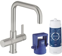 Однорычажный смеситель для мойки Grohe Blue Pure стартовый комплект с U-излив 31299DC1