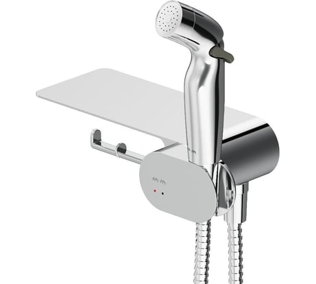 Гигиенический набор со смесителем для душа AM.PM Like, с полкой, хром F0202600