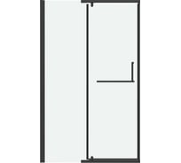 Дверь в нишу Grossman Pragma 110*195 см, черный матовый, стекло прозрачное, 1 место 100.K33.03.110.21.00