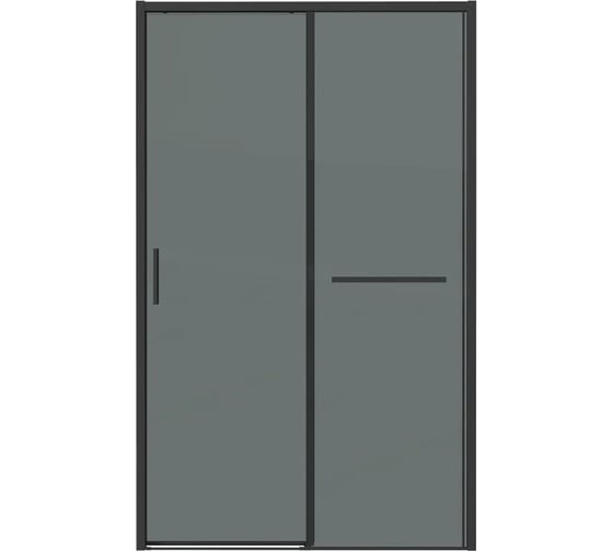Дверь в нишу Grossman Style 130*195 см, черный матовый, стекло тонированное, 1 место 100.K33.05.130.21.10
