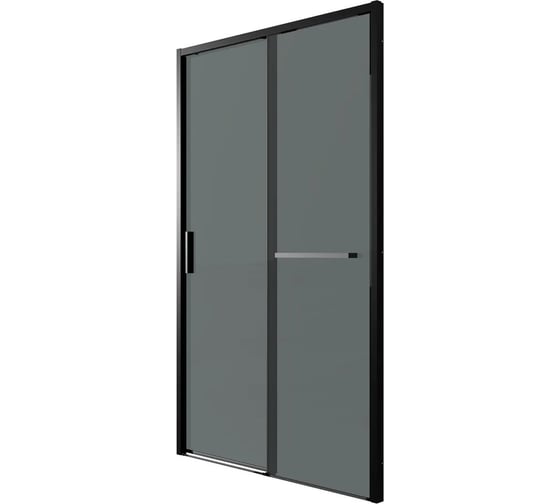 Дверь в нишу Grossman Style 120*195 см, черный матовый, стекло тонированное, 1 место 100.K33.05.120.21.10