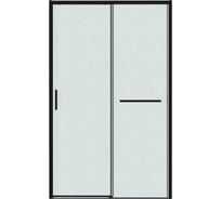 Дверь в нишу Grossman Style 100*195 см, черный матовый, стекло шиншилла, 1 место 100.K33.05.100.21.02