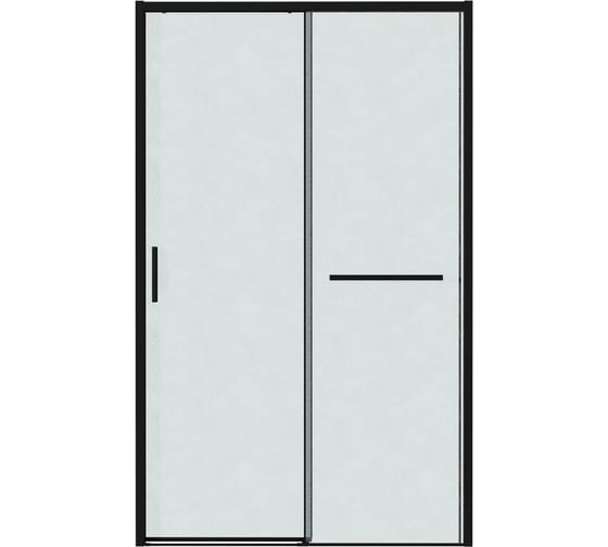 Дверь в нишу Grossman Style 120*195 см, черный матовый, стекло шиншилла, 1 место 100.K33.05.120.21.02 1