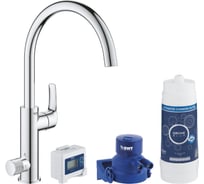 Смеситель для мойки Grohe Blue Pure Eurosmart без электроники с C-образным изливом 30383000