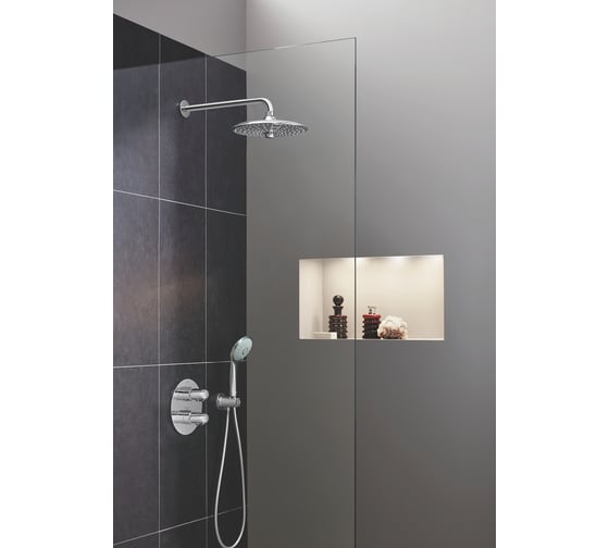 Верхний душ и душевой кронштейн Grohe Euphoria 260 SmartControl 380 мм, 9.5 л/мин 28361000