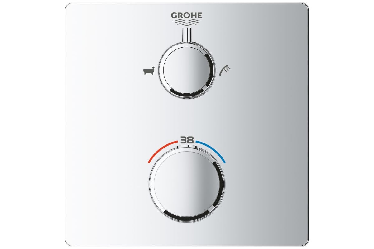 Термостат для ванны Grohe Grohtherm с переключателем на 2 положения ...