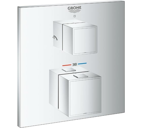 Термостат для душа Grohe Grohtherm Cube с переключателем на 2 положения верхний 24154000