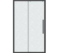 Дверь в нишу Grossman Cosmo (110х195) черный матовый, стекло шиншилла, 1 место 100.K33.02.110.21.02