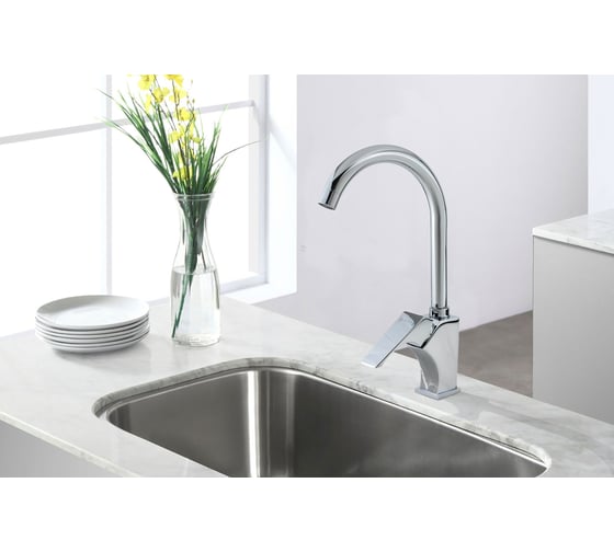Смеситель для кухни Voda RIGHT с поворотным изливом, хром RH 519