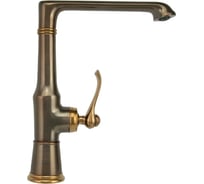 Латунный смеситель для мойки Eleanti одноручный, бронза, картридж 35 мм, крепеж гайка, 0402.474