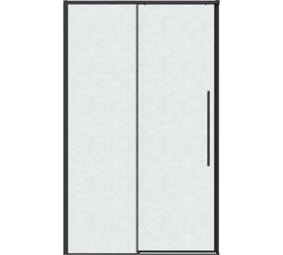 Дверь в нишу Grossman Galaxy (130х195) черный матовый, стекло шиншилла, 1 место 100.K33.01.130.21.02 1
