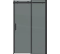 Дверь в нишу Grossman Classic (130х195) черный матовый, стекло тонированное, 1 место 100.K33.04.130.21.10