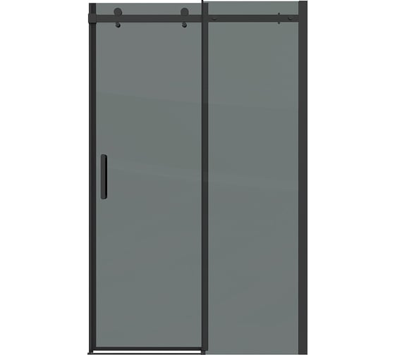 Дверь в нишу Grossman Classic (100х195) черный матовый, стекло тонированное, 1 место 100.K33.04.100.21.10 1