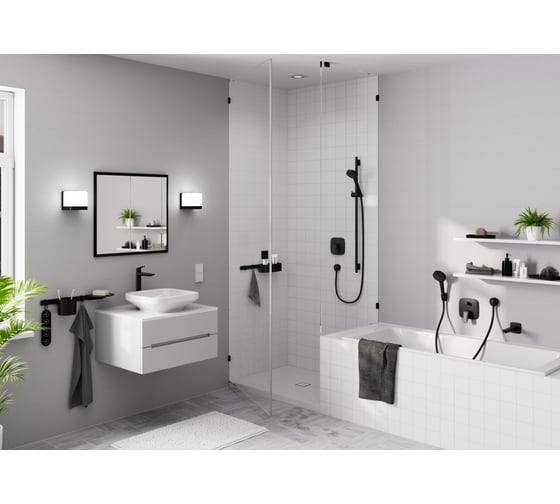 Смеситель для раковины Hansgrohe Logis однорычажный, 240 Fine, со сливным гарнитуром 71257670