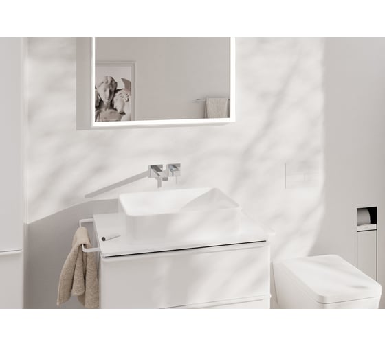 Смеситель для раковины Hansgrohe Tecturis E однорычажный, настенный, с изливом 22,5, СМ, хром 73051000