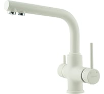 Смеситель для кухни Lemark COMFORT с подключением к фильтру питьевой воды, высота излива 24 см, длина 21 см, латунь/жасмин LM3061PJS