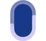 Коврик Homium Home Sil, синий, овальный, 50х80 см homemat06-02 1