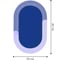 Коврик Homium Home Sil, синий, овальный, 50х80 см homemat06-02 9
