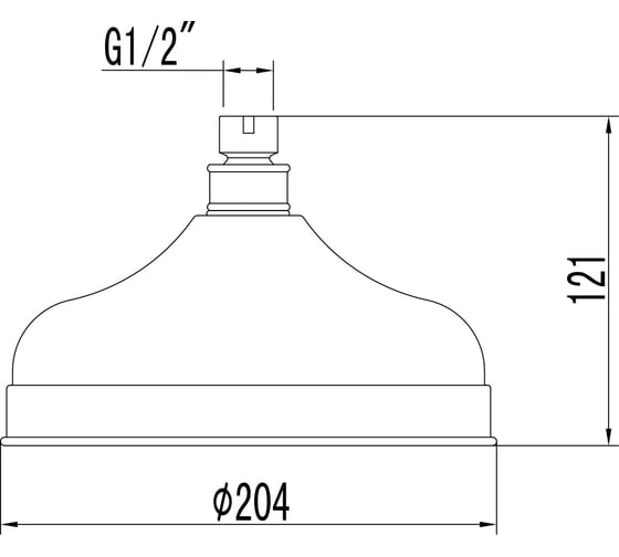 Верхняя душевая лейка Lemark Ø204 мм, для серии Брава, золото LM8989G